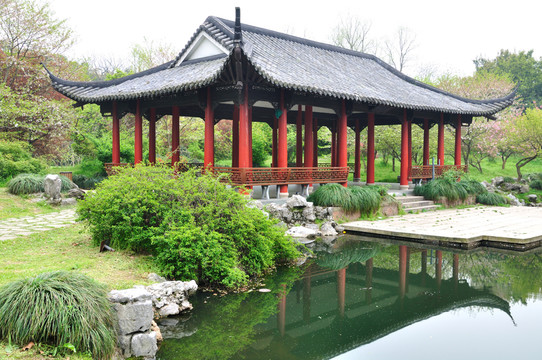 杭州植物園里的涼亭