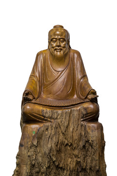 木雕老子像