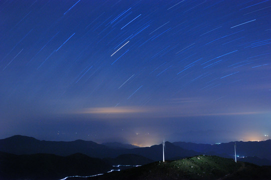 諸暨東白山星空風(fēng)光