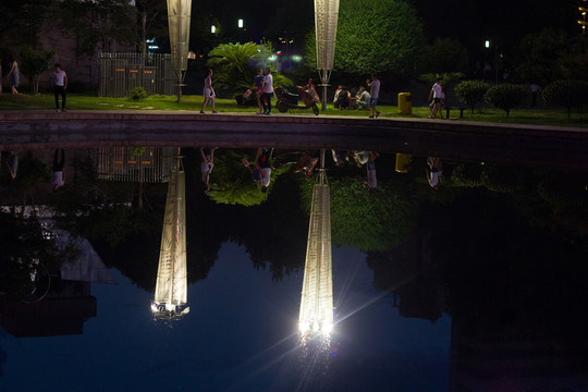 燈光 夜景 公園夜景