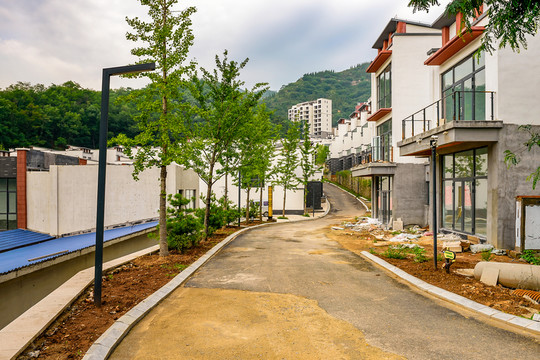 山地別墅施工現(xiàn)場