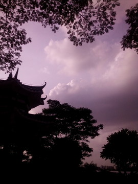 亭子一角
