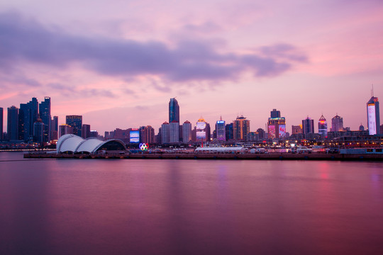 海濱夜景圖片