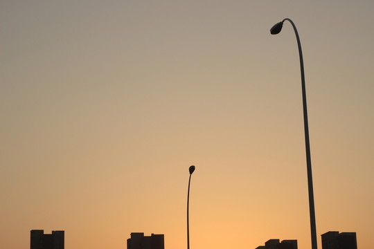 路燈剪影