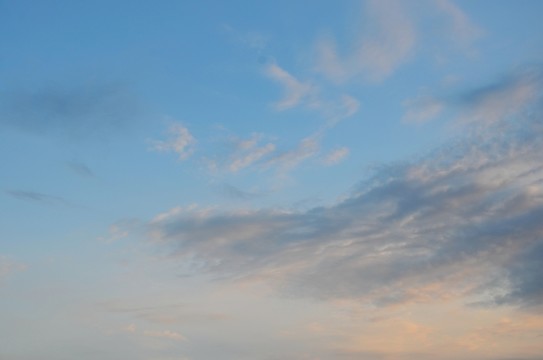 藍天晚霞 天空云彩 火燒云
