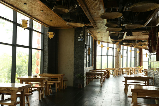 古鎮(zhèn)民俗餐廳室內(nèi)攝影