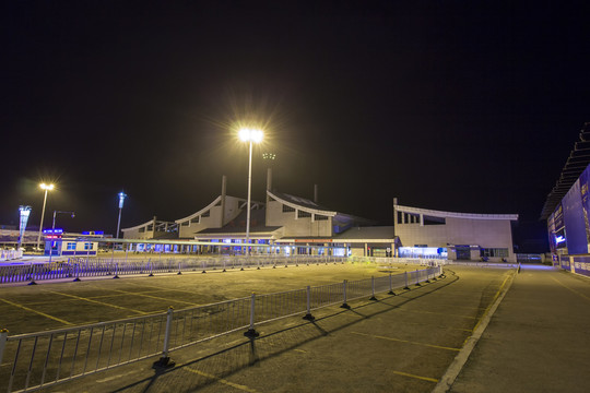 湖北省恩施市火車站夜景
