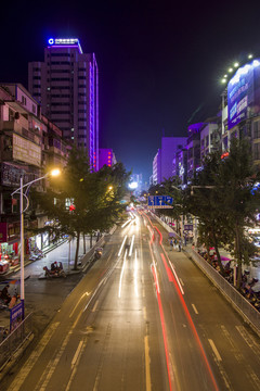 湖北省恩施市東風(fēng)大道夜景
