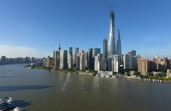 上海陸家嘴建筑群全景