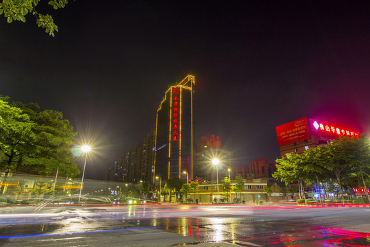 廣東省佛山市消防電力大廈夜景