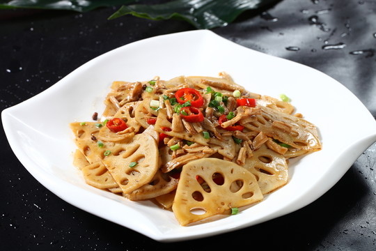 卜豆角炒藕片