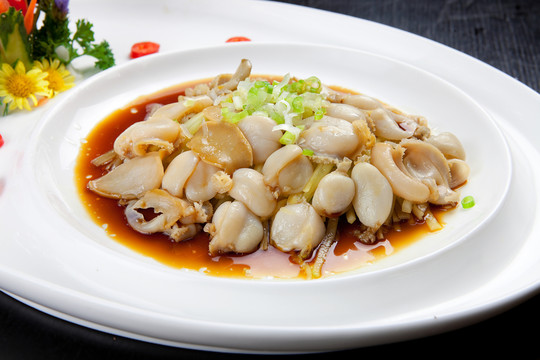 蔥香灼鮑魚片