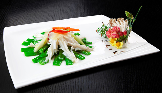 豉皇蘭豆炒濕魷