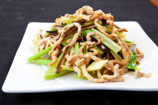 香芹炒香干炒肉絲