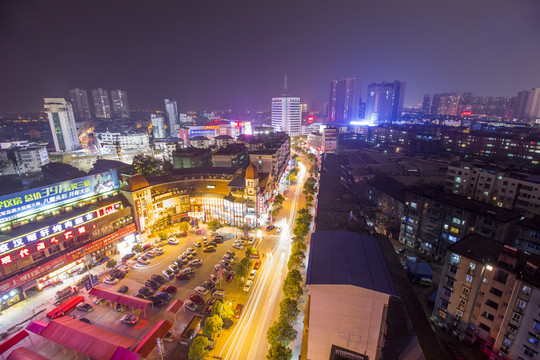 江西省撫州市環(huán)城南路夜景