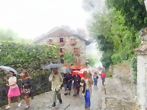 水彩 旅游插畫(huà)