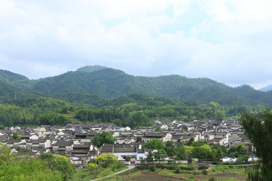 西遞古村落全景圖