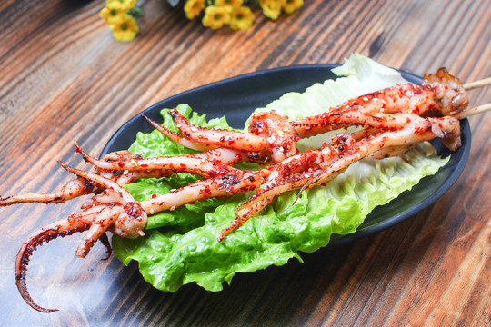 烤魷魚須