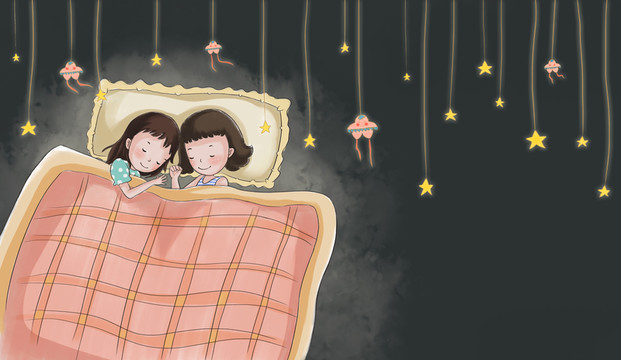 兒童插畫 晚安