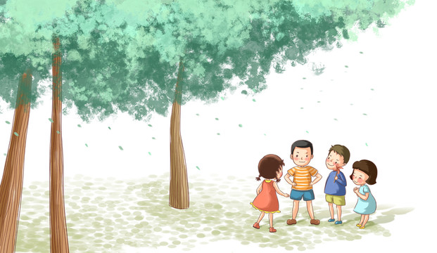 兒童插畫 捉迷藏
