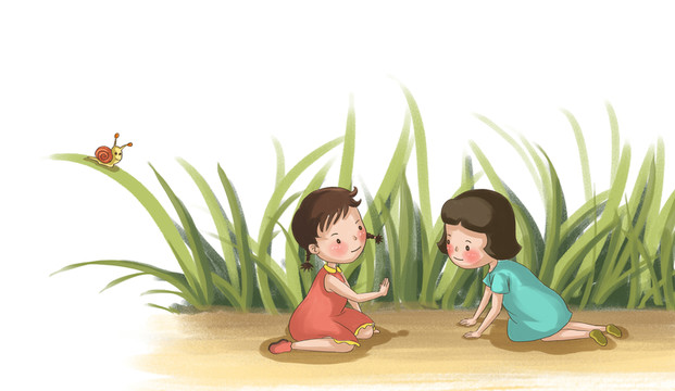 兒童插畫(huà) 捉迷藏