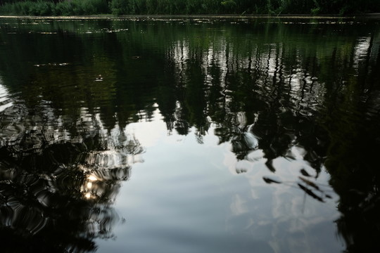 湖水 水波 湖面