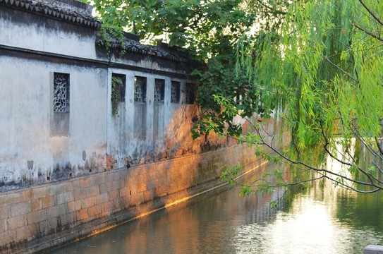 蘇州河道 小河夕照