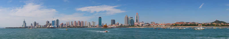 青島沿海風光全景 大畫幅