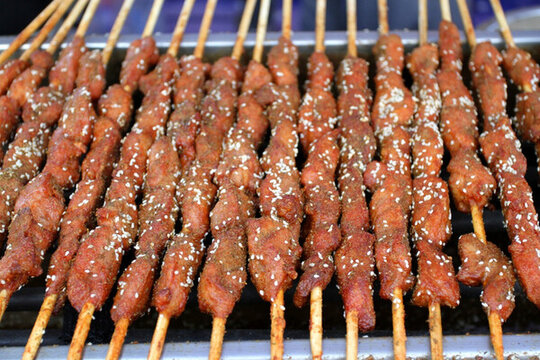 串 魚(yú)肉串 鱷魚(yú)肉