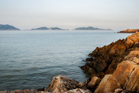 大海 海洋 舟山群島 山 巖石