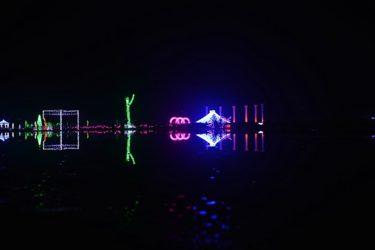燈光藝術(shù)展的迷人夜色