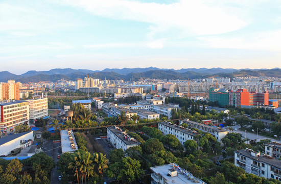 云南省普洱市鳥瞰圖