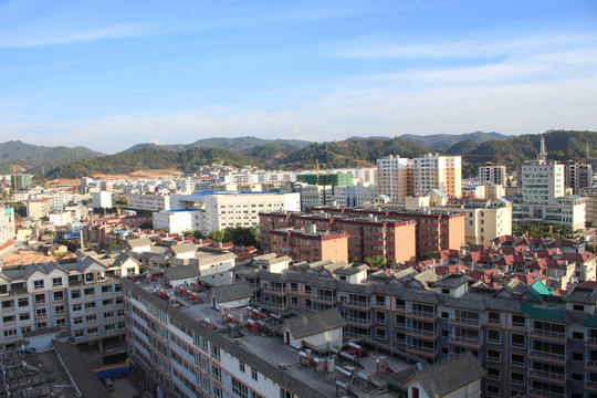 云南省普洱市鳥瞰圖