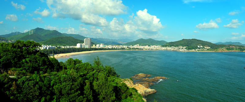 藍天白云 海水浴場 藍色大海