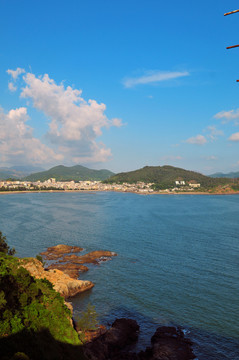 藍天白云 海水浴場 藍色大海