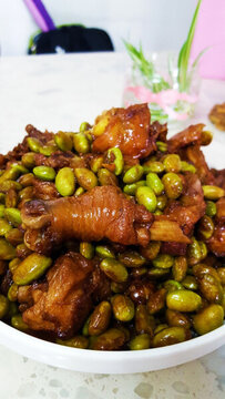 毛豆燒雞