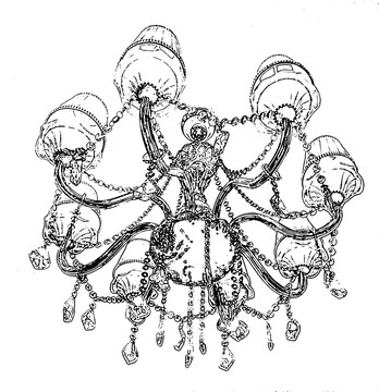 素描水晶吊燈
