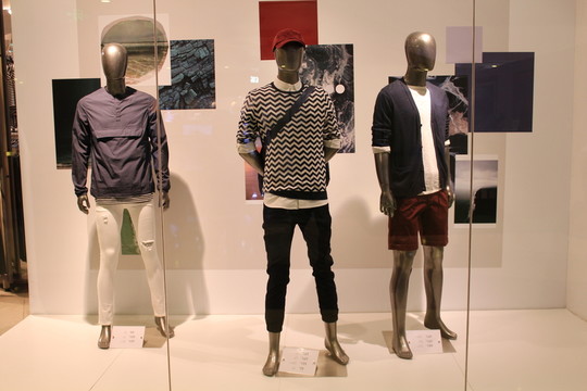 男裝服裝模特櫥窗展示