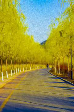 道路風(fēng)景畫(huà) 無(wú)分層