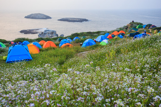 海邊帳篷 海邊露營(yíng)