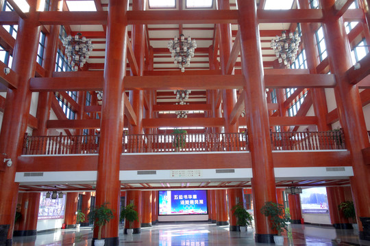 大廳 游客中心 紅木建筑
