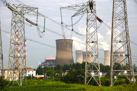 輸電塔 發(fā)電廠