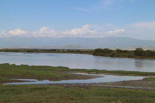 河流 草場
