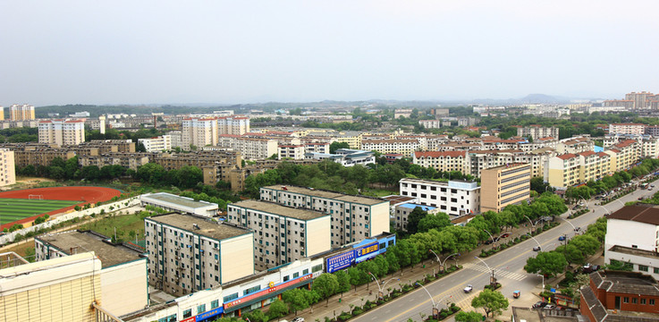 江西省鷹潭市鳥瞰圖