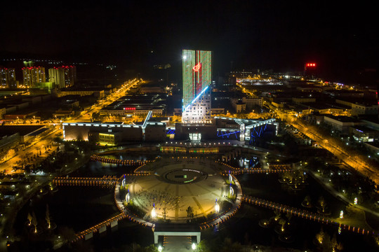 云南省玉溪市科技公園夜景