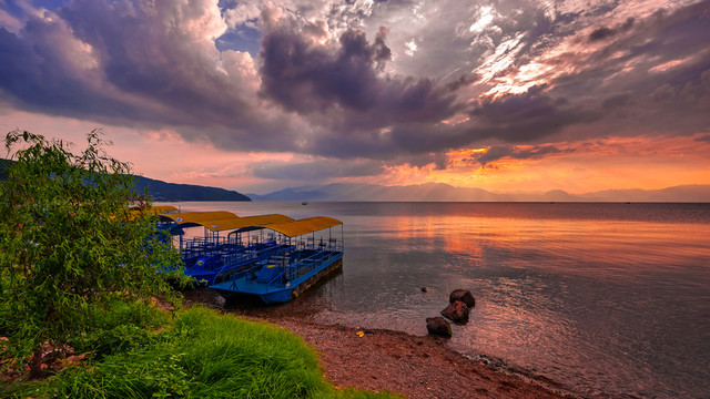 撫仙湖 夕陽
