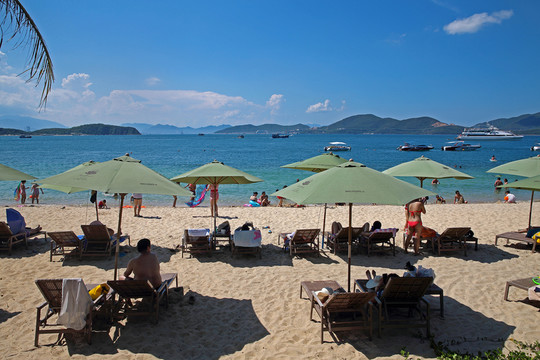 沙灘日光浴