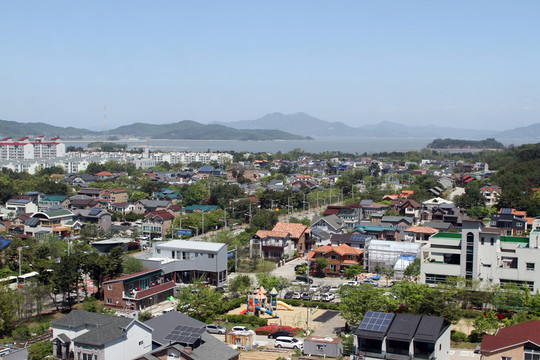 俯看韓國仁川市