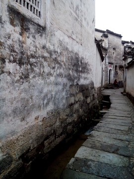 安徽 宏村 石板路 拱橋 黟縣