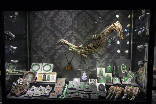 玉石 玉器展覽  展柜